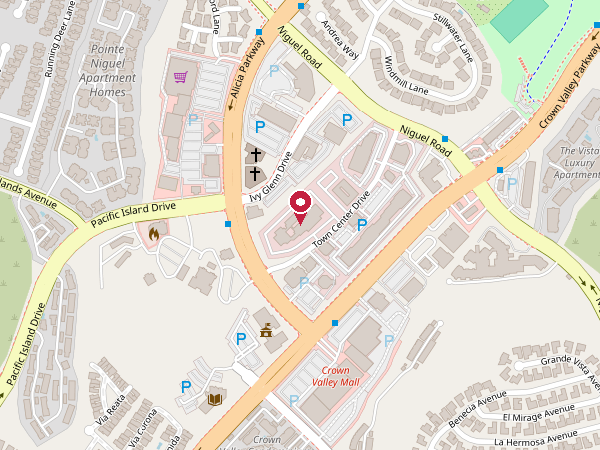 Map of the area around Wake Up Beautiful Spa, 30131 Town Center Dr Suite 107, Laguna Niguel, CA